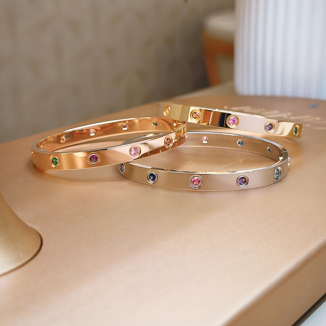 [Polaidi Jewelry]2026 RAINBOW LOVE BRACELET 6.1MM  10 DIAMONDS