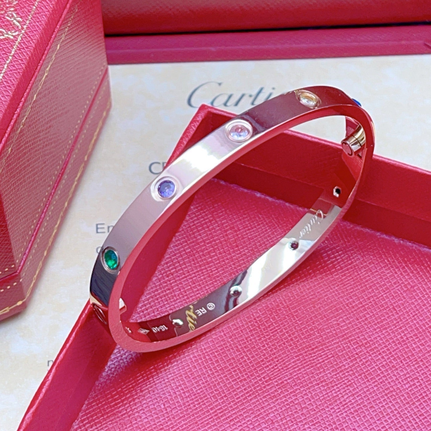[Polaidi Jewelry]2026 RAINBOW LOVE BRACELET 6.1MM  10 DIAMONDS