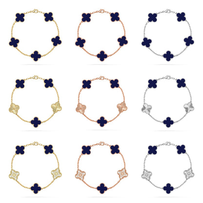[Polaidi Jewelry]クローバー 5モチーフ ラピスラズリ ブレスレットコレクション