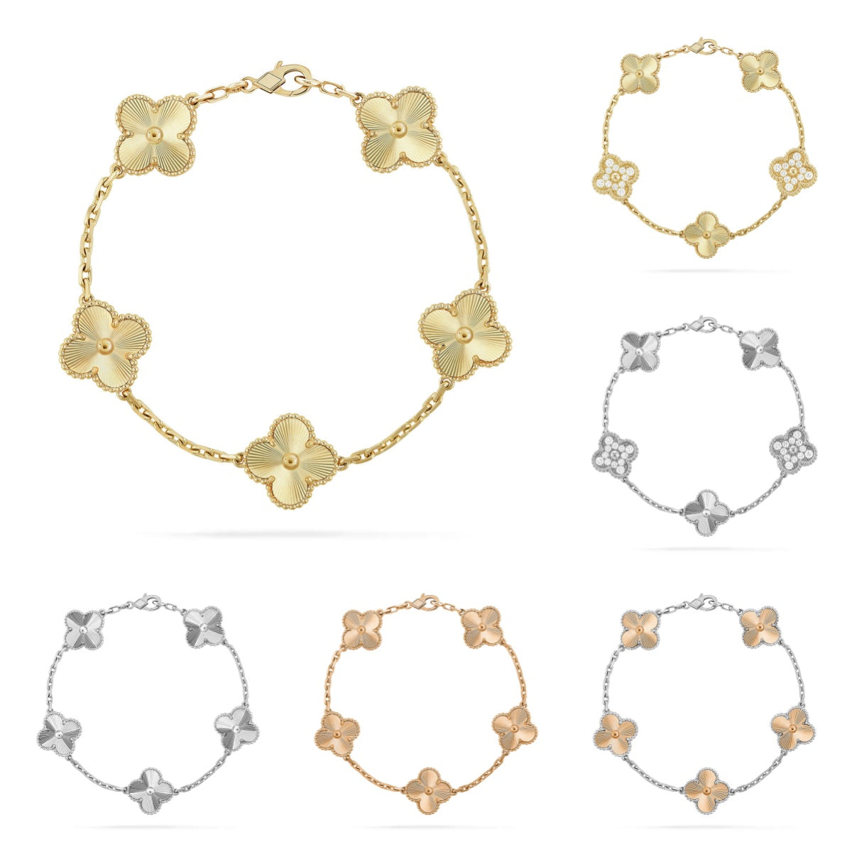 [Polaidi Jewelry] CLOVER 5 MOTIF LASER ブレスレット コレクション