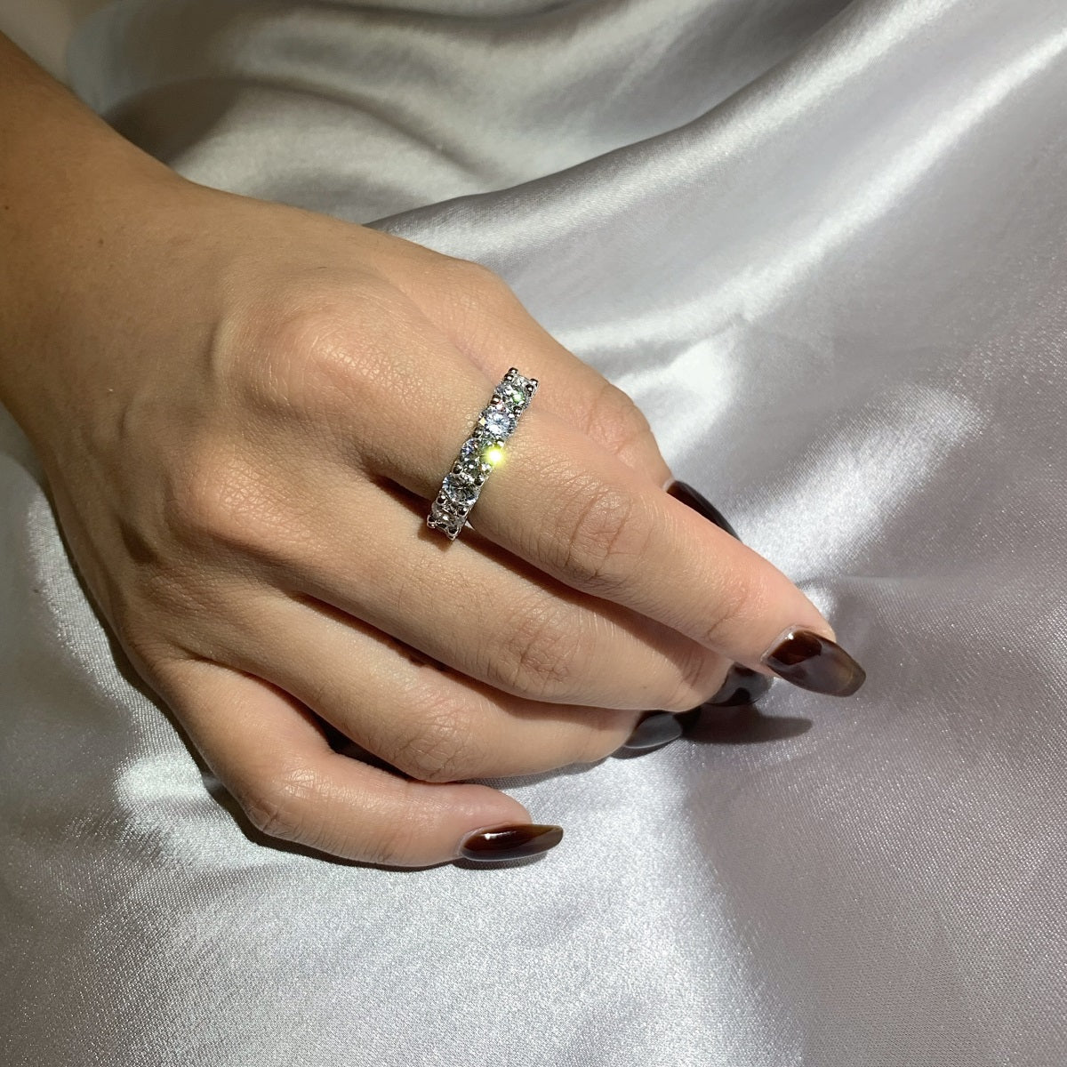 [Polaidi Jewelry]Gorgeous Round Cut Tennis Ring