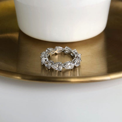 [Polaidi Jewelry]Exquisite Pear Cut Tennis Ring