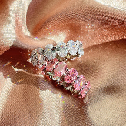 [Polaidi Jewelry]Dainty Elongated Cushion Cut Tennis Ring