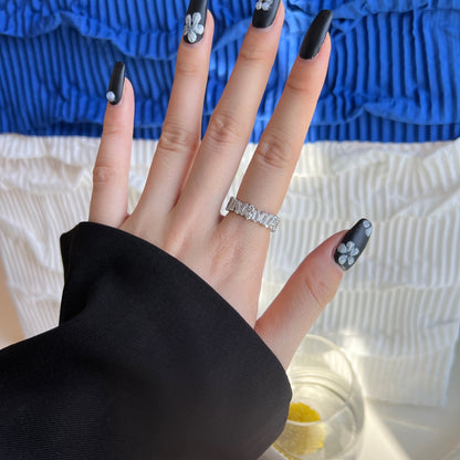 [Polaidi Jewelry]Delicate Multi Shape Tennis Ring