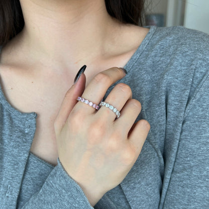 [Polaidi Jewelry]Eternity Round Cut Tennis Ring