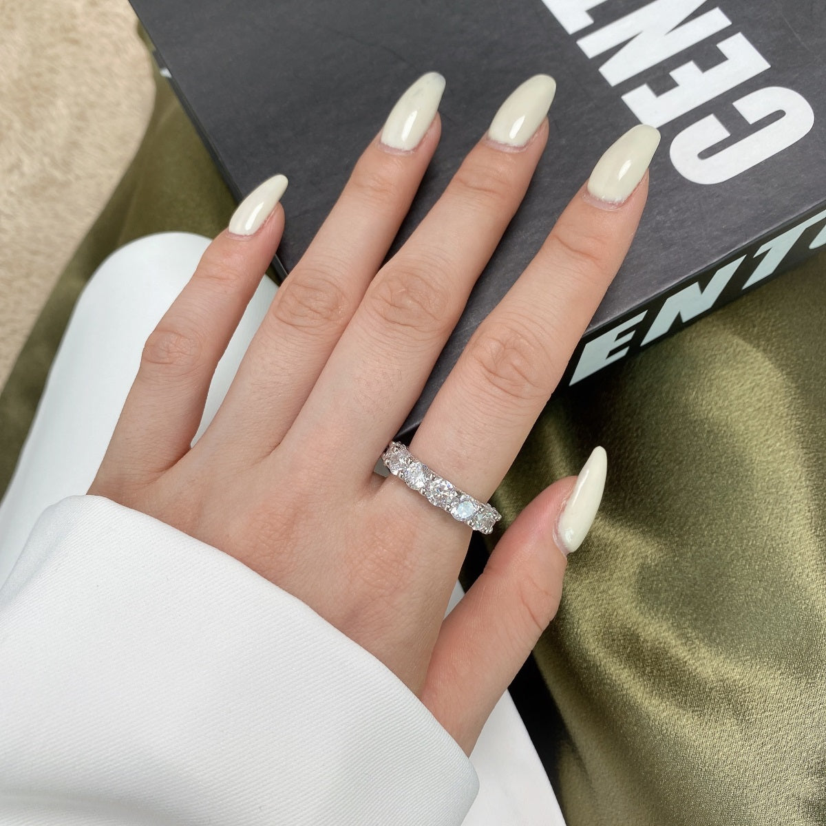 [Polaidi Jewelry]Gorgeous Round Cut Tennis Ring