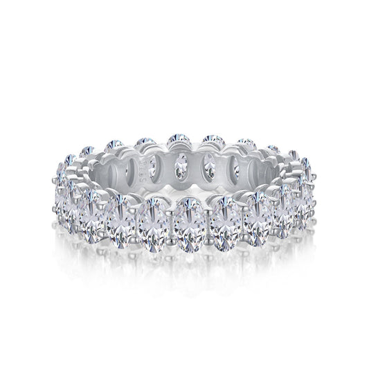 [Polaidi Jewelry]Ornate Oval Cut Tennis Ring