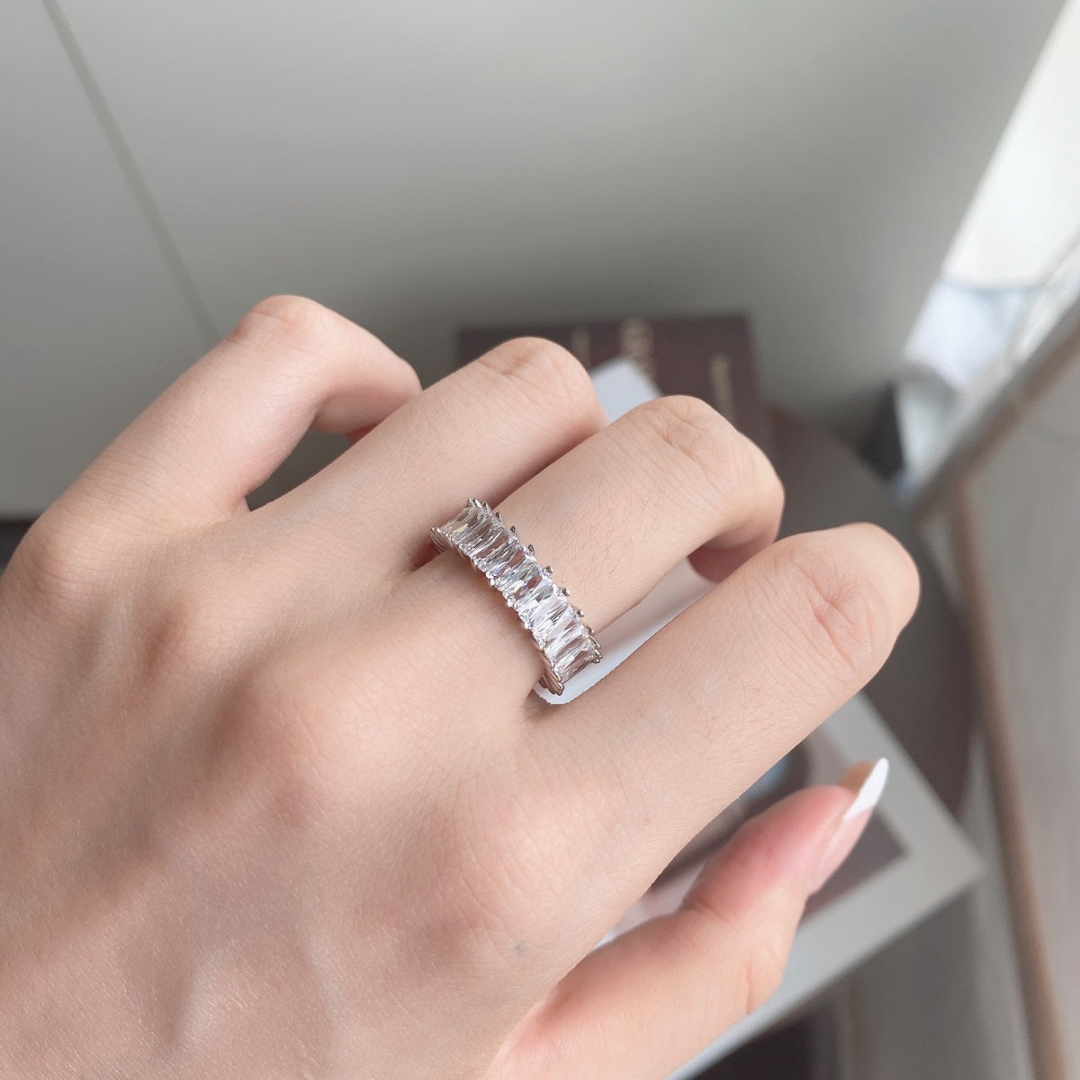 [Polaidi Jewelry]Unique Colorful Radiant Cut RIng