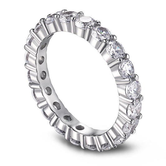 [Polaidi Jewelry]Sparkling Round Cut Tennis Ring