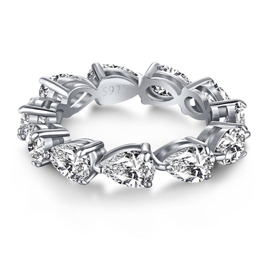 [Polaidi Jewelry]Exquisite Pear Cut Tennis Ring