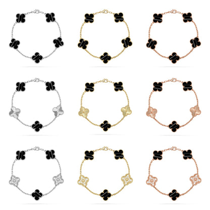 [Polaidi Jewelry] クローバー5モチーフ パルサーストーンブレスレットコレクション