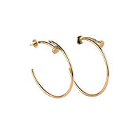 [Perlaura Jewelry ]JUSTE EARRINGS GOLD DIAMONDS 1.8MM
