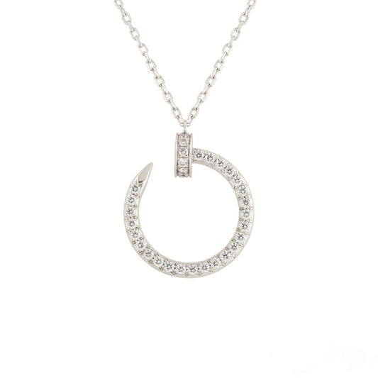 [Polaidi Jewelry]JUSTE NECKLACE SILVER DIAMONDS