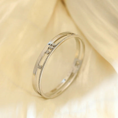 [Polaidi Jewelry]Move Romane Diamond Bangle Bracelet