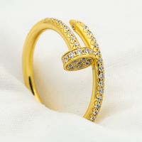 [Perlaura Jewelry ]JUSTE RING 1.8MM GOLD DIAMONDS