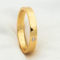 [Perlaura Jewelry ]LOVE RING 4MM 1 DIAMOND