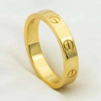 [Perlaura Jewelry ]LOVE RING 4MM 1 DIAMOND GOLD
