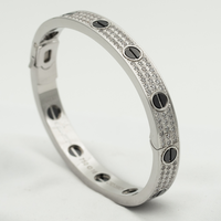 [Perlaura Jewelry ]LOVE BRACELET 6.1MM DIAMOND-PAVED CERAMIC