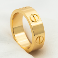 [Perlaura Jewelry ]LOVE RING 5.5MM NO DIAMOND