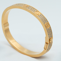 [Perlaura Jewelry ]LOVE BRACELET 6.1MM DIAMOND-PAVED