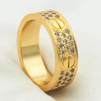 [Perlaura Jewelry ]LOVE RING 5.5MM DIAMONDS PAVED