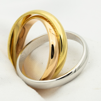 [Perlaura Jewelry ]TRINITY RING GOLD PINK GOLD SILVER