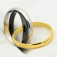 [Perlaura Jewelry ]TRINITY RING BLACK GOLD SILVER
