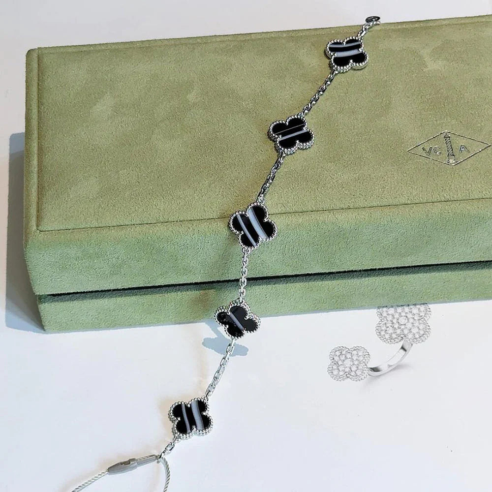 [Polaidi Jewelry] CLOVER 5 MOTIF PULSAR STONE BRACELET COLLECTION