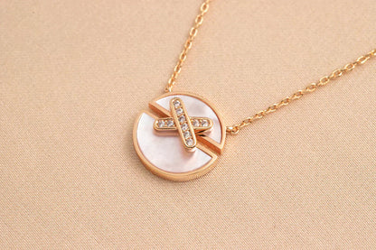 [Polaidi Jewelry]JEUX DE ROSE GOLD DIAMOND NECKLACE