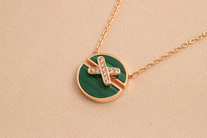 [Polaidi Jewelry]JEUX DE PINK GOLD DIAMOND NECKLACE