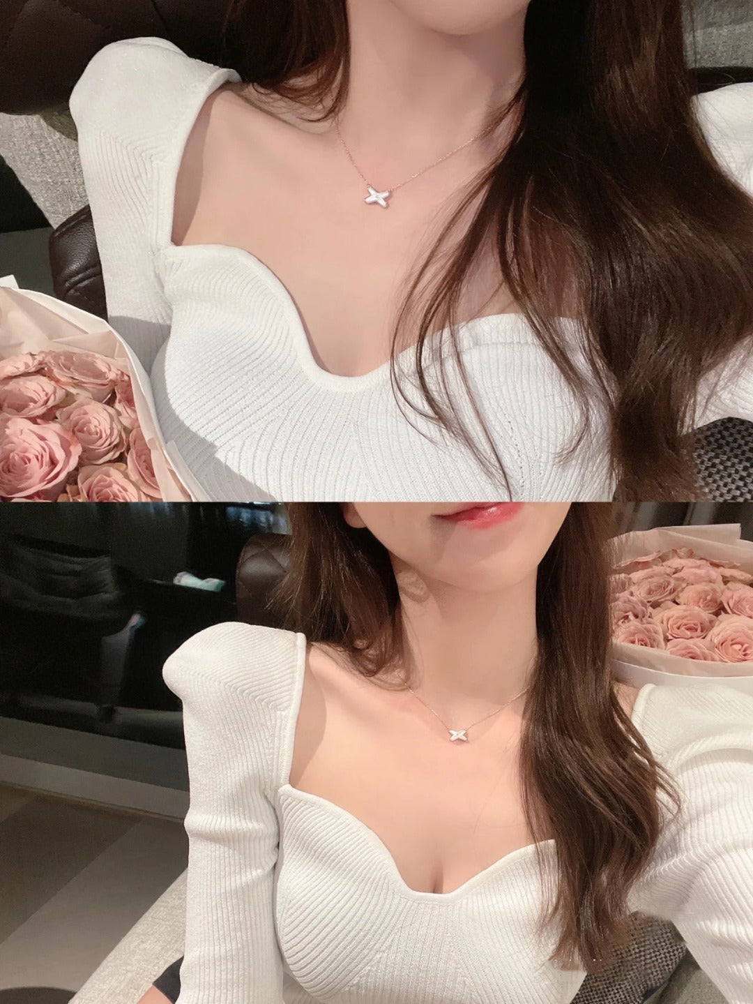 [：ポライディジュエリー]ネックレスセット 1ダイヤモンド