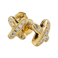 [Perlaura Jewelry ]JEUX DE GOLD DIAMOND EARRINGS