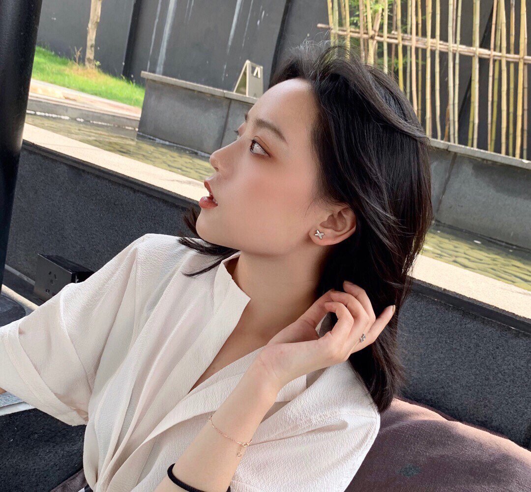 [：Polaidi Jewelry]JEUX DE WHITE MOP ローズゴールド ダイヤモンドピアス