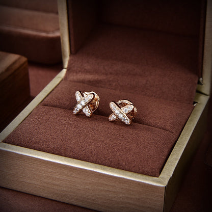 [Polaidi Jewelry]JEUX DE GOLD DIAMOND EARRINGS