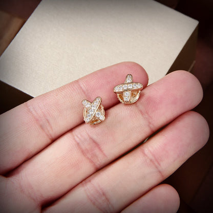 [Polaidi Jewelry]JEUX DE GOLD DIAMOND EARRINGS