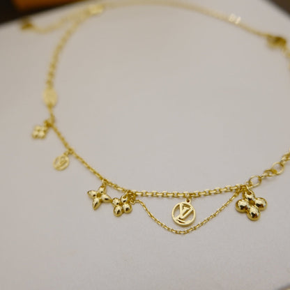 [Polaidi Jewelry]BLOOMING SUPPLE NECKLACE BRASS