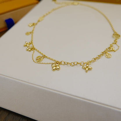 [Polaidi Jewelry]BLOOMING SUPPLE NECKLACE BRASS