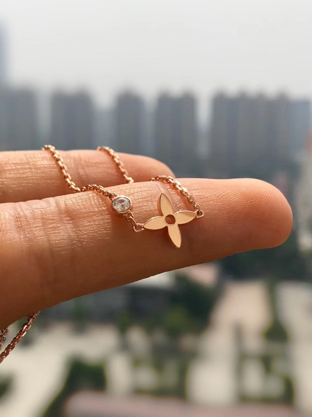 [：Polaidi Jewelry]BLOSSOM PENDANT PINK GOLD AND DIAMOND