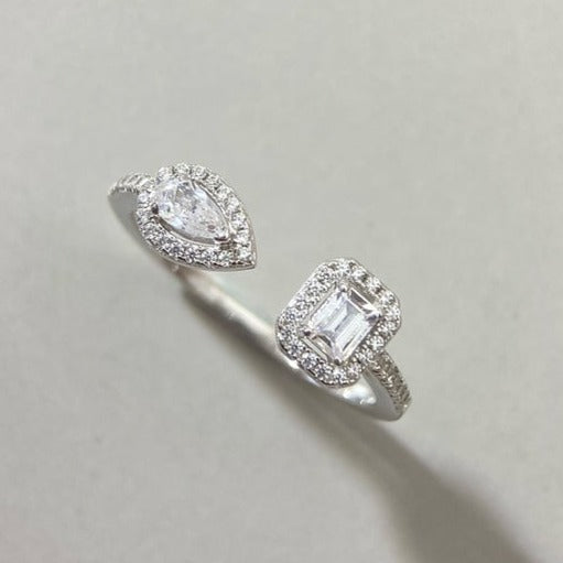[Polaidi Jewelry]MY TWIN TOI & MOI SILVER DIAMOND RING
