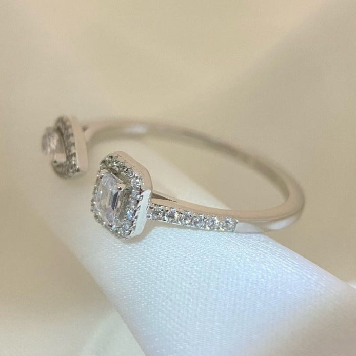 [Polaidi Jewelry]MY TWIN TOI & MOI SILVER DIAMOND RING