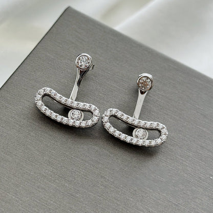 [Polaidi Jewelry]MOVE UNO SILVER DIAMOND EARRINGS