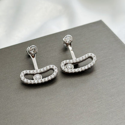 [Polaidi Jewelry]MOVE UNO SILVER DIAMOND EARRINGS