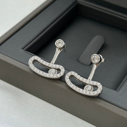[Polaidi Jewelry]MOVE UNO SILVER DIAMOND EARRINGS