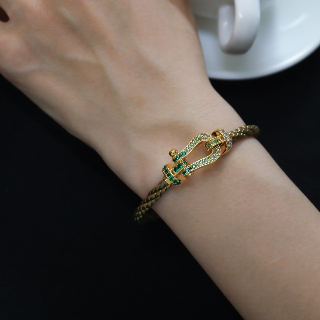 [Polaidi Jewelry]FORCE 10 GOLD GREEN DIAMOND PAVED