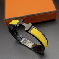 [Perlaura Jewelry ]CLIC HM SO BLACK YELLOW BRACELET