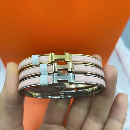 [Polaidi Jewelry]CLASSIC HM CLIC  PINK 8MM ENAMEL BRACELET