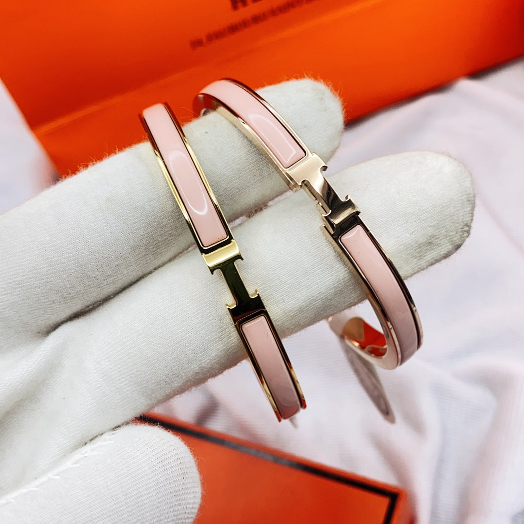 [Polaidi Jewelry]CLASSIC HM CLIC  PINK 8MM ENAMEL BRACELET
