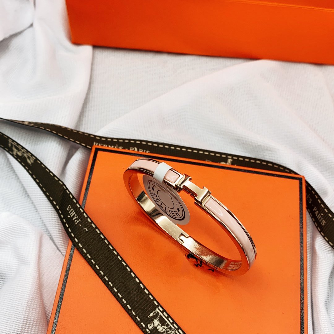 [：Polaidi Jewelry]CLASSIC HM CLIC  PINK 8MM ENAMEL BRACELET