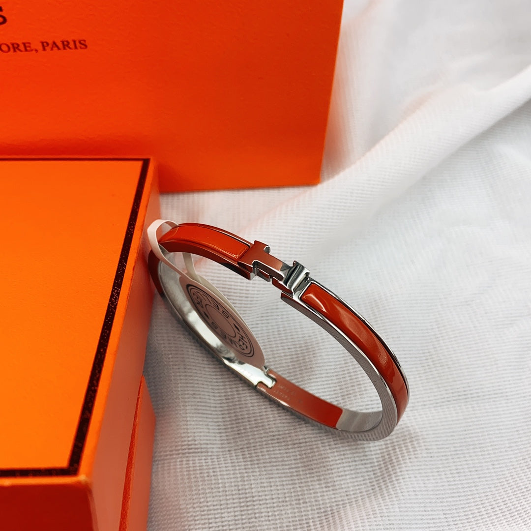 [Polaidi Jewelry]CLASSIC HM CLIC RED 8MM ENAMEL BRACELET