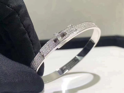 [：Polaidi Jewelry]HM KELLY BRACELET IN SILVER AND FULL PAVE DIAMOND
